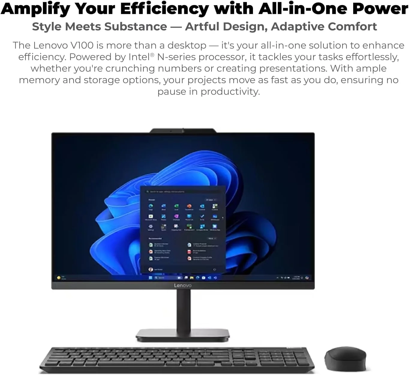 کامپیوتر همه کاره 24 اینچی لنوو - پردازنده Intel Core i3-N305، ویندوز 11 پرو، 1 سال گارانتی (شامل پایه هدفون First Wave + هاب 5 در 1 + کیبورد + ماوس + آنتی ویروس) V100-24 13BE003FGP (16 گیگابایت رم | 2 ترابایت SSD) کامپیوتر همه کاره 24 اینچی لنوو - پردازنده Intel Core i3-N305، ویندوز 11 پرو، 1 سال گارانتی (شامل پایه هدفون First Wave + هاب 5 در 1 + کیبورد + ماوس + آنتی ویروس) V100-24 13BE003FGP (16 گیگابایت رم | 2 ترابایت SSD)