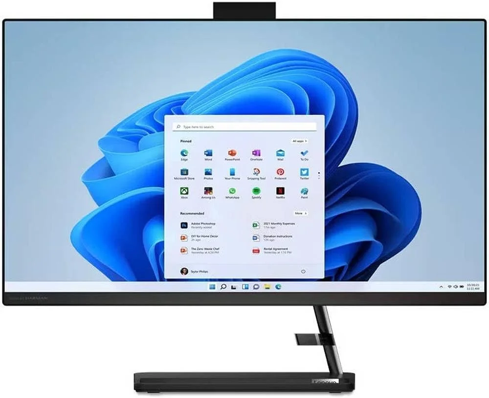 کامپیوتر همه کاره جدید لنوو 2024 با صفحه نمایش 24 اینچی، پردازنده نسل سیزدهم Intel Core i5-13420H | رم 16 گیگابایتی DDR4 | حافظه SSD 1 ترابایتی | صفحه نمایش 27 اینچی FHD | کارت گرافیک 4 گیگابایتی MX 550 | رنگ مشکی | ویندوز 11 | IdeaCentre 3