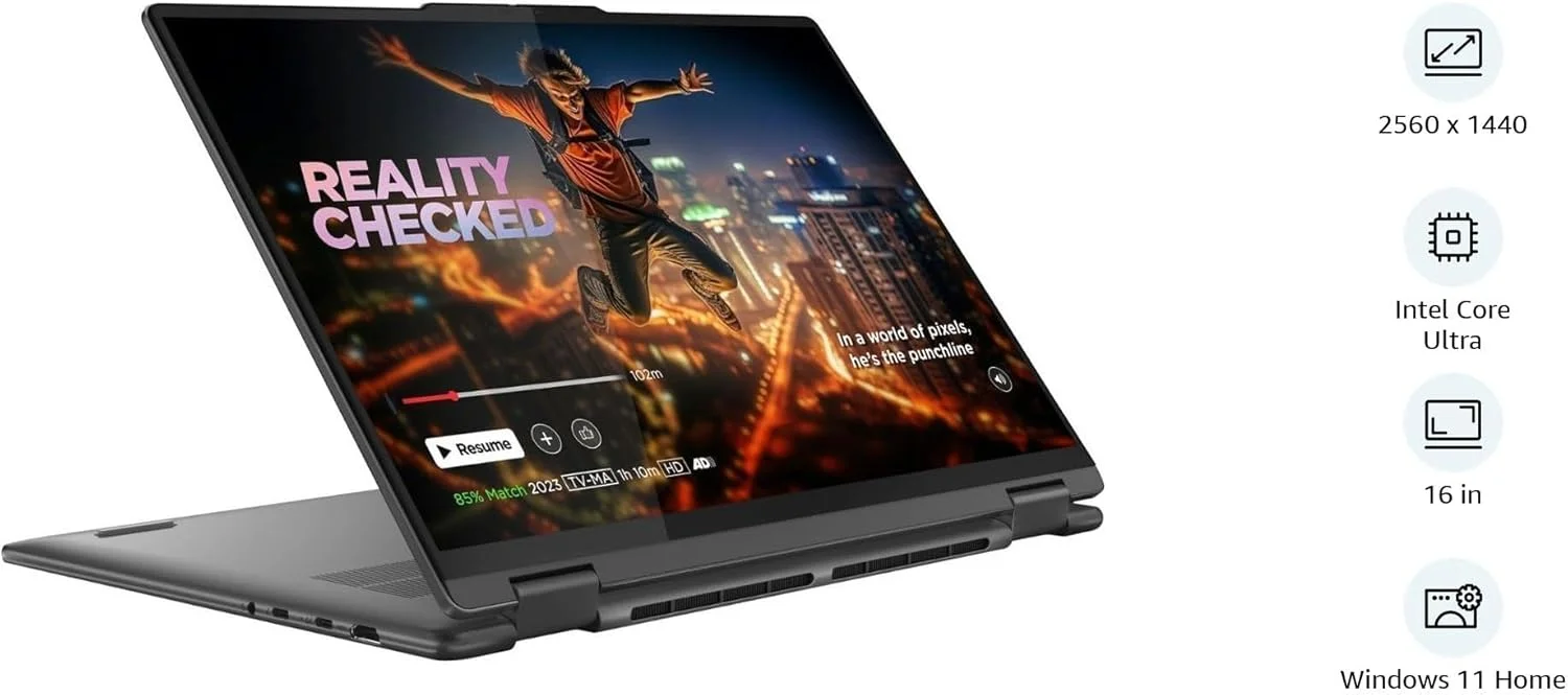لپ تاپ لمسی 2 در 1 لنوو Yoga 7i با صفحه نمایش 16 اینچی 2K - پردازنده Intel Core Ultra 7 155U با 16 گیگابایت رم - 1 ترابایت SSD - خاکستری طوفانی لپ تاپ لمسی 2 در 1 لنوو Yoga 7i با صفحه نمایش 16 اینچی 2K - پردازنده Intel Core Ultra 7 155U با 16 گیگابایت رم - 1 ترابایت SSD - خاکستری طوفانی