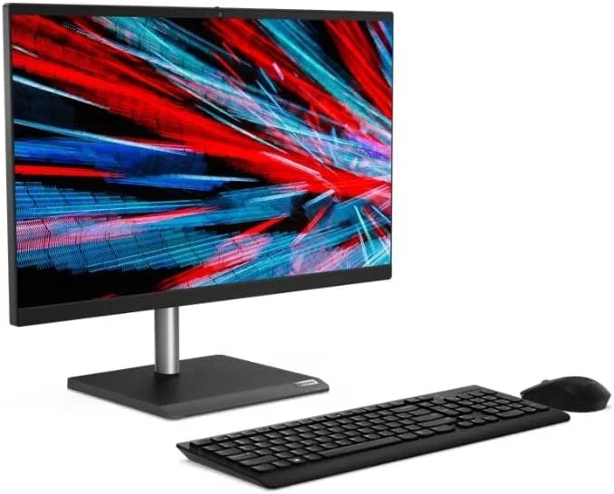 کامپیوتر همه کاره Lenovo V30a-24، پردازنده نسل دهم Intel i3-1005G1، گرافیک Intel® UHD، رم 16 گیگابایتی DDR4-3200، حافظه SSD 512 گیگابایتی M.2، صفحه نمایش 23.8 اینچی FHD، DVD-Writer، ویندوز 11 (مشکی کلاغی)