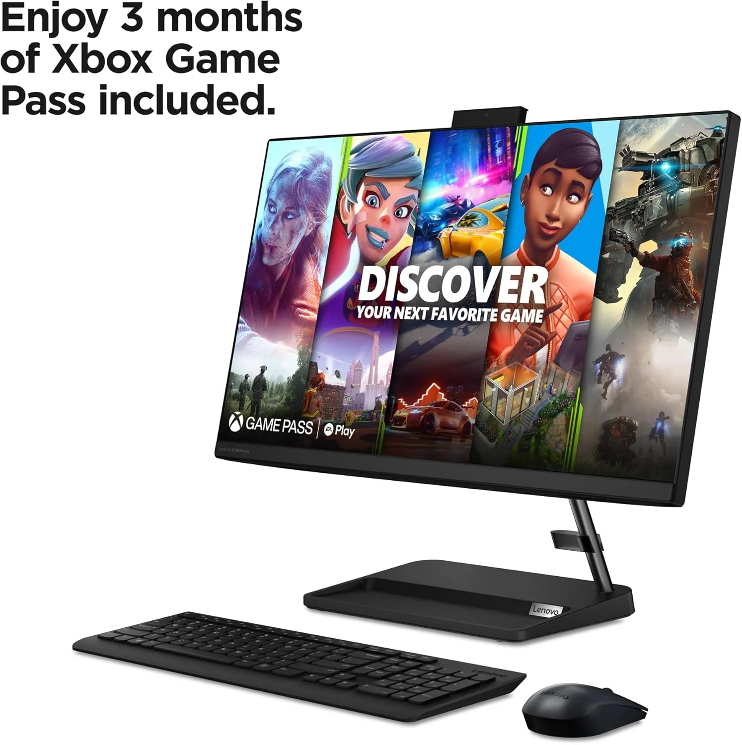 کامپیوتر همه کاره Lenovo IdeaCentre AIO 3 - (2023) - دسکتاپ All in One - صفحه نمایش 23.8 اینچی FHD - دوربین داخلی 720p HD - ویندوز 11 - حافظه 16 گیگابایتی - فضای ذخیره سازی 256 گیگابایتی - AMD Ryzen 3 7330U - شامل ماوس و کیبورد