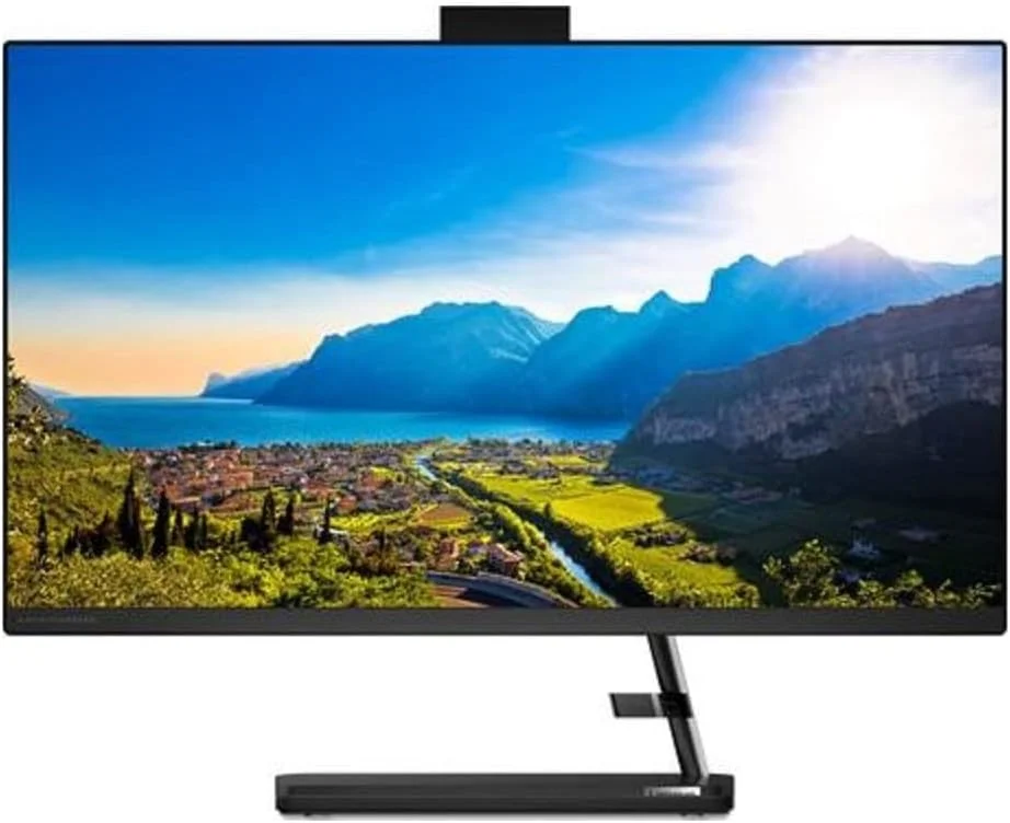 کامپیوتر همه کاره لنوو 3 با پردازنده Intel Core i5 1240P، رم 8 گیگابایتی، حافظه SSD 512 گیگابایتی، صفحه نمایش لمسی 23.8 اینچی FHD، ویندوز 11 هوم، رنگ مشکی، کیبورد انگلیسی-عربی | F0GH00A0AX