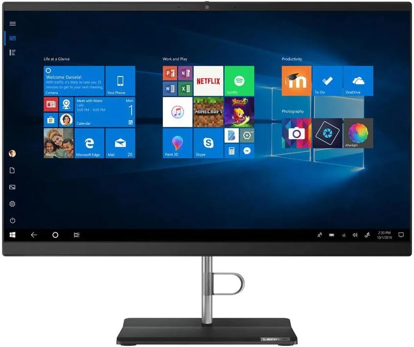 کامپیوتر همه کاره Lenovo V30a Business (پردازنده نسل دهم Intel Core i3/4GB RAM/1TB HDD/صفحه نمایش 21.5 اینچی FHD/Dos/DVD/WiFi/مشکی) 3 سال گارانتی