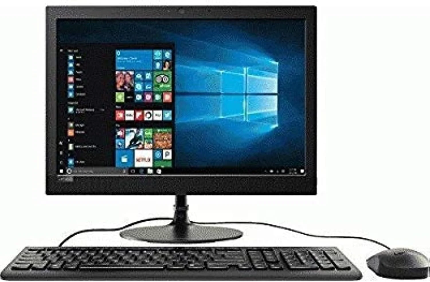 کامپیوتر همه کاره لنوو V130، پردازنده اینتل سلرون، هارد 500 گیگابایت، صفحه نمایش 19.5 اینچ غیر لمسی، DVD-RW، گرافیک یکپارچه، وای فای + بلوتوث، سیستم عامل DOS (مشکی)