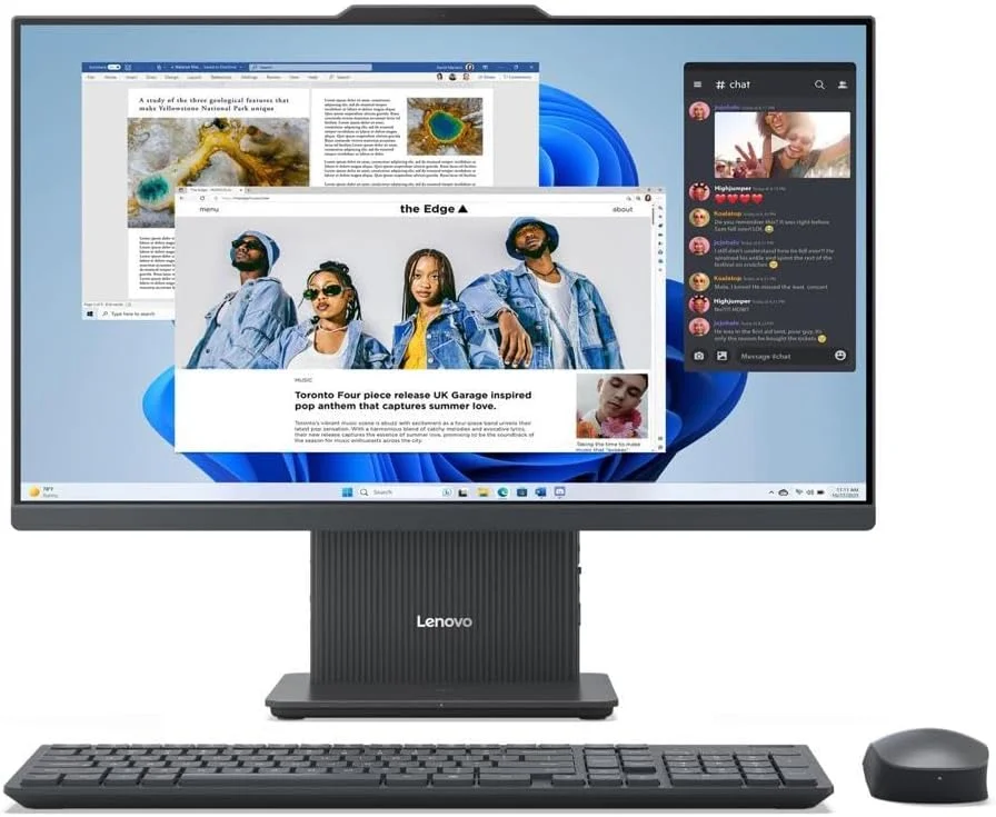کامپیوتر همه کاره Lenovo IdeaCentre، 2024، صفحه نمایش لمسی 23.8 اینچی IPS 1920 x 1080 با نرخ نوسازی 100 هرتز، پردازنده Intel Core i5-13420H هشت هسته ای، گرافیک Intel Iris Xe، رم 8 گیگابایتی DDR5، حافظه SSD 256 گیگابایتی، ویندوز 11 پرو، Wi-Fi، BT5.2، دوربین 5.0 مگاپیکسلی، خاکستری
