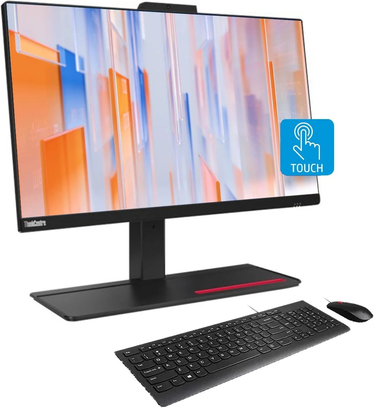 کامپیوتر همه کاره تجاری Lenovo ThinkCentre M90a، صفحه نمایش لمسی 23.8 اینچی FHD IPS، پردازنده Intel Core i5-10400، رم 16 گیگابایتی، SSD NVMe 1 ترابایتی، Wi-Fi، وب کم، USB-C، DP، Windows 11 Pro، 3 سال گارانتی در محل