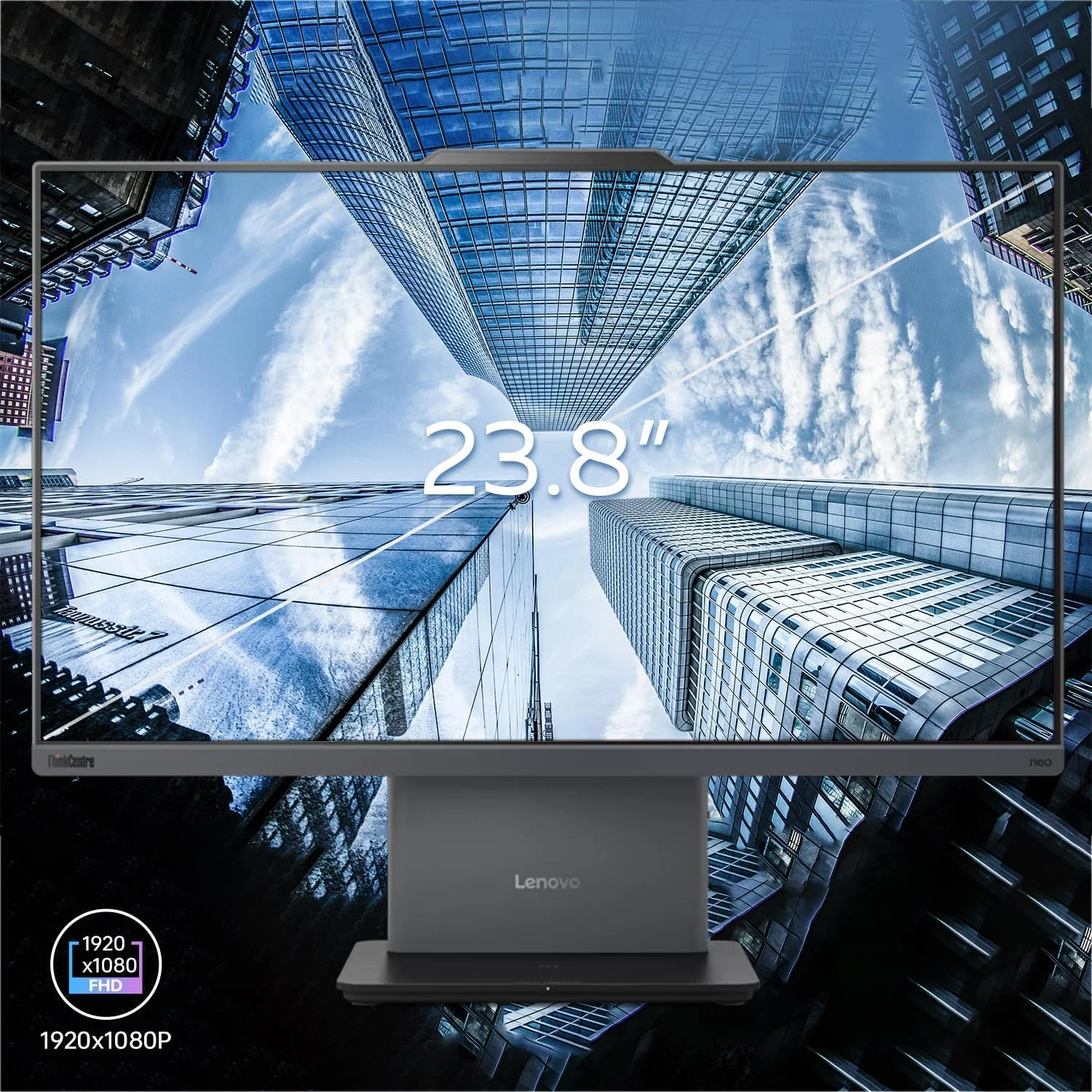 کامپیوتر همه کاره تجاری لنوو ThinkCentre Neo 50a، صفحه نمایش 23.8 اینچی FHD ضد تابش نور، پردازنده Intel Core i7-13620H، رم 16 گیگابایتی DDR5، حافظه SSD 512 گیگابایتی، کیبورد و ماوس سیمی، HDMI، RJ-45، وب کم، Wi-Fi 6، ویندوز 11 پرو، مشکی