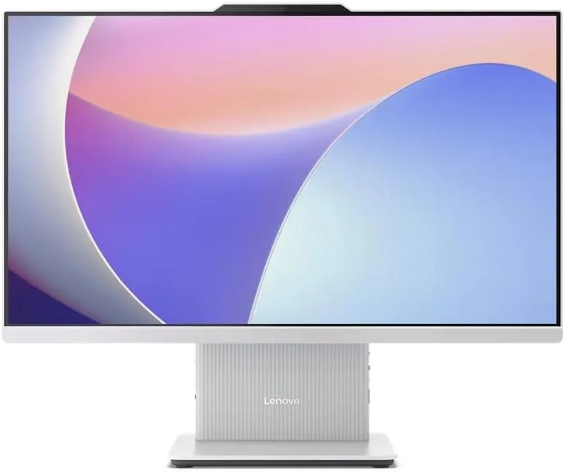 کامپیوتر همه کاره Lenovo IdeaCentre AIO 24IRH9 با کیبورد و ماوس بی‌سیم، صفحه نمایش لمسی 23.8 اینچی FHD، پردازنده Intel i5-13420H، رم 8 گیگابایتی، حافظه SSD 512 گیگابایتی، گرافیک Intel UHD، کیبورد انگلیسی-عربی، ویندوز 11، خاکستری ابری - [F0HN000JAX]