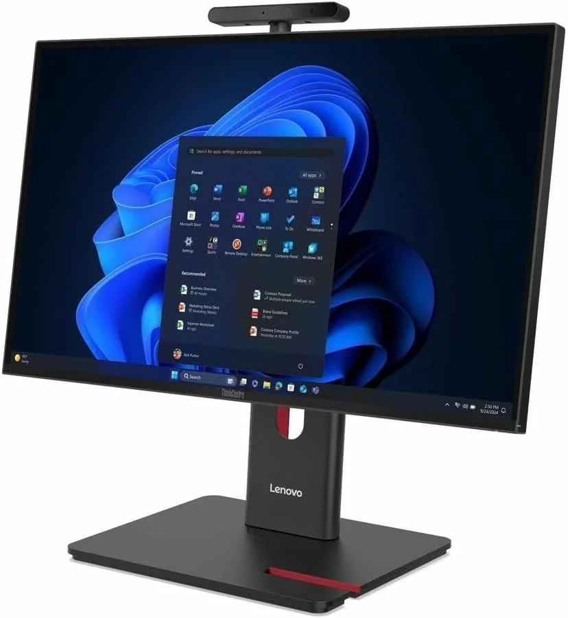 کامپیوتر همه کاره Lenovo ThinkCentre M90a Gen 6 13AT0004US - پردازنده Intel Core Ultra 5 نسل دوم 225-16 گیگابایت - 512 گیگابایت SSD - صفحه نمایش 23.8 اینچی Full HD - دسکتاپ - مشکی
