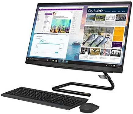 کامپیوتر همه کاره لمسی 24 اینچی لنوو IdeaCentre AIO با 2 ترابایت SSD و 32 گیگابایت رم و ویندوز 10 پرو (پردازنده Intel Core i7-8700T - توربو تا 4.00 گیگاهرتز، 32 گیگابایت رم، 2 ترابایت SSD، صفحه نمایش لمسی 24 اینچی، ویندوز 10 پرو) مدل A340-24ICB
