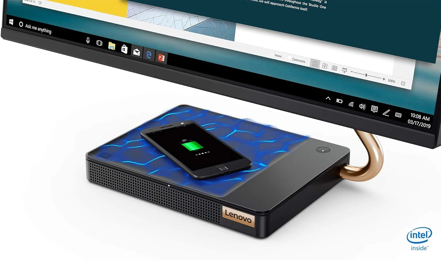 کامپیوتر همه کاره لمسی Lenovo ideacentre A540 - صفحه نمایش 23.8 اینچی FHD، پردازنده Intel Core i5-9400T، هارد دیسک 1 ترابایتی + SSD 128 گیگابایتی، 8 گیگابایت رم، کارت گرافیک اختصاصی AMD Radeon RX 540X 2GB، ویندوز 10، مشکی صنعتی - [F0EL0099AX]