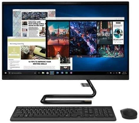 کامپیوتر همه کاره لنوو IdeaCentre AIO 3 24IMB05 با پردازنده Core I7-10700T، رم 8 گیگابایت، حافظه 1 ترابایت، صفحه نمایش 23.8 اینچی FHD، کارت گرافیک AMD Radeon 625 2 گیگابایتی، به همراه کیبورد و ماوس AR، سیستم عامل DOS، رنگ مشکی