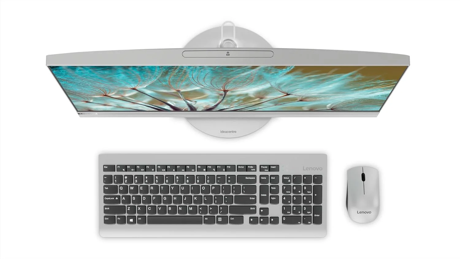 کامپیوتر همه کاره لنوو Ideacentre AIO 520، پردازنده Intel Core i5-8400T، صفحه نمایش 23.8 اینچ، 1 ترابایت HDD + 128 گیگابایت SSD، 8 گیگابایت رم، AMD RADEON 530، ویندوز 10، کیبورد انگلیسی-عربی، نقره ای