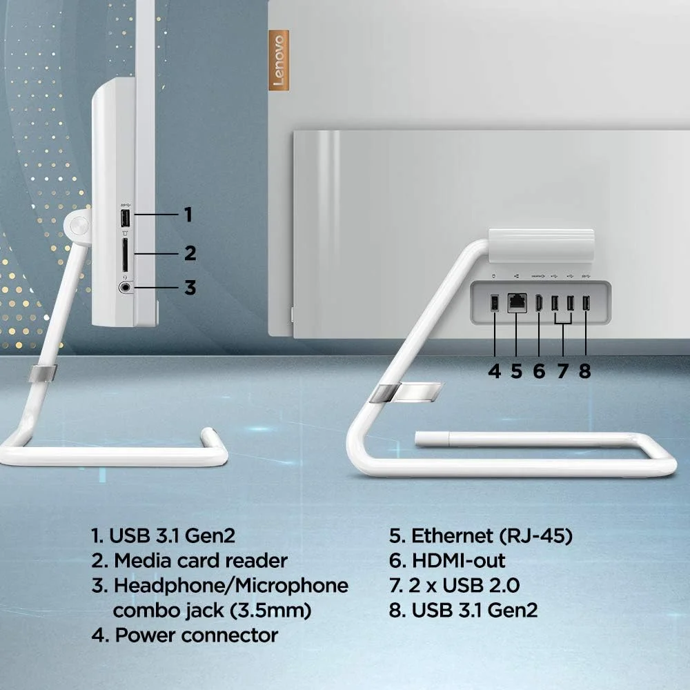 کامپیوتر همه کاره لنوو Ideacentre A340 با صفحه نمایش 21.5 اینچی FHD IPS (پردازنده نسل دهم Intel Core i3/ رم 8 گیگابایت/ حافظه 1 ترابایت HDD/ ویندوز 10/ آفیس 2019/ دارای DVD±RW باریک/ دوربین HD 720p/ کیبورد و ماوس بی سیم)، سفید مه آلود F0EB00CRIN کامپیوتر همه کاره لنوو Ideacentre A340 با صفحه نمایش 21.5 اینچی FHD IPS (پردازنده نسل دهم Intel Core i3/ رم 8 گیگابایت/ حافظه 1 ترابایت HDD/ ویندوز 10/ آفیس 2019/ دارای DVD±RW باریک/ دوربین HD 720p/ کیبورد و ماوس بی سیم)، سفید مه آلود F0EB00CRIN