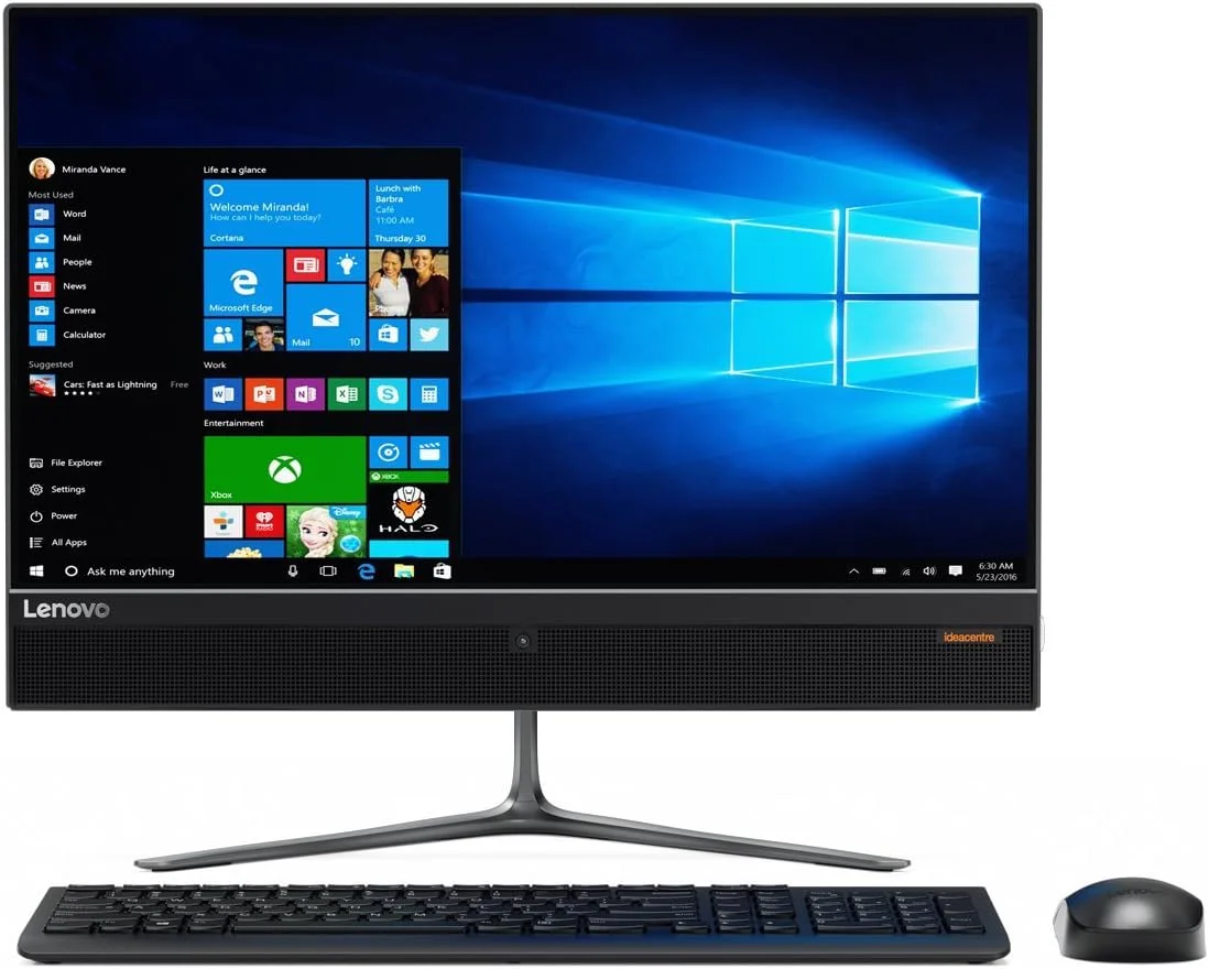 کامپیوتر همه کاره 23 اینچی لنوو Ideacentre AIO 510 (پردازنده Intel Core i3-6100T، رم 8 گیگابایت، هارد 1 ترابایت، گرافیک Intel HD، ویندوز 10) مدل F0CD002XUS