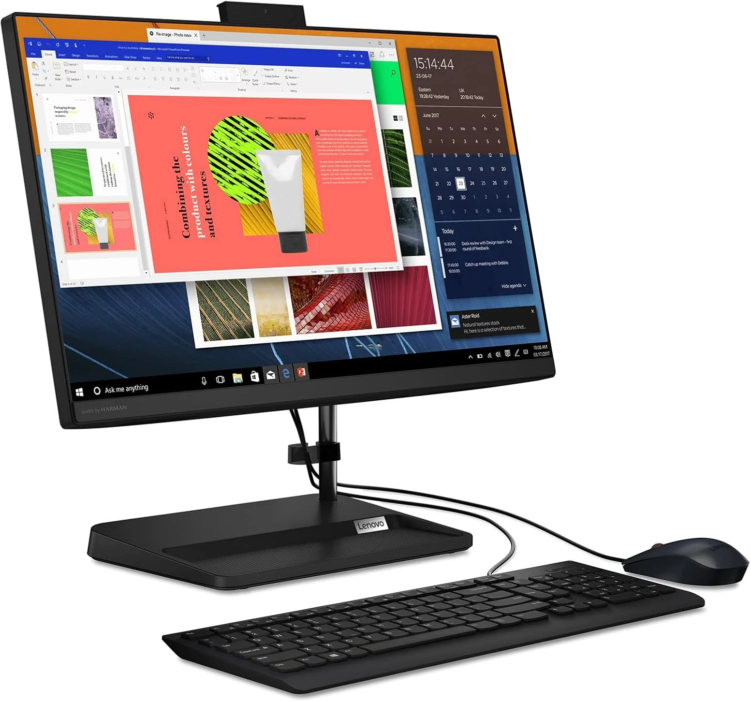 کامپیوتر همه کاره لنوو IdeaCentre AIO 3 با پردازنده نسل 11 اینتل Core i3، صفحه نمایش 21.5 اینچی FHD IPS بدون حاشیه در 3 طرف، دارای الکسا (8 گیگابایت رم/512 گیگابایت SSD/ویندوز 11/آفیس 2021/وب کم HD 720p/بلندگوها/کیبورد و ماوس سیمی) کامپیوتر همه کاره لنوو IdeaCentre AIO 3 با پردازنده نسل 11 اینتل Core i3، صفحه نمایش 21.5 اینچی FHD IPS بدون حاشیه در 3 طرف، دارای الکسا (8 گیگابایت رم/512 گیگابایت SSD/ویندوز 11/آفیس 2021/وب کم HD 720p/بلندگوها/کیبورد و ماوس سیمی)