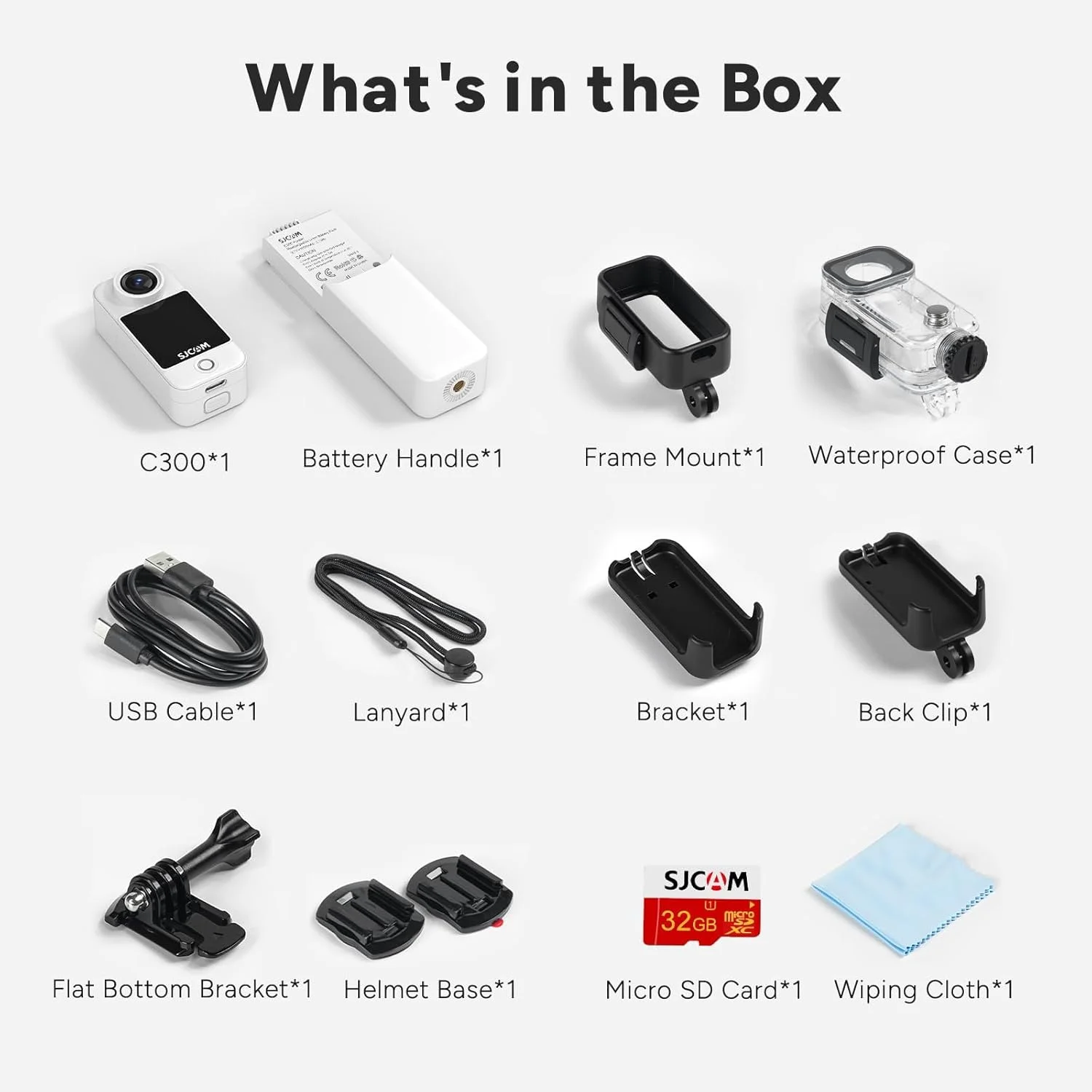 دوربین جیبی SJCAM C300 4K، باتری 3800mAh، دوربین اکشن تثبیت کننده 6 محوره، دوربین بدنه دو صفحه لمسی، ضد آب، مناسب برای ولاگ و پخش زنده، با کیت های نصب کلاه ایمنی، سفید دوربین جیبی SJCAM C300 4K، باتری 3800mAh، دوربین اکشن تثبیت کننده 6 محوره، دوربین بدنه دو صفحه لمسی، ضد آب، مناسب برای ولاگ و پخش زنده، با کیت های نصب کلاه ایمنی، سفید