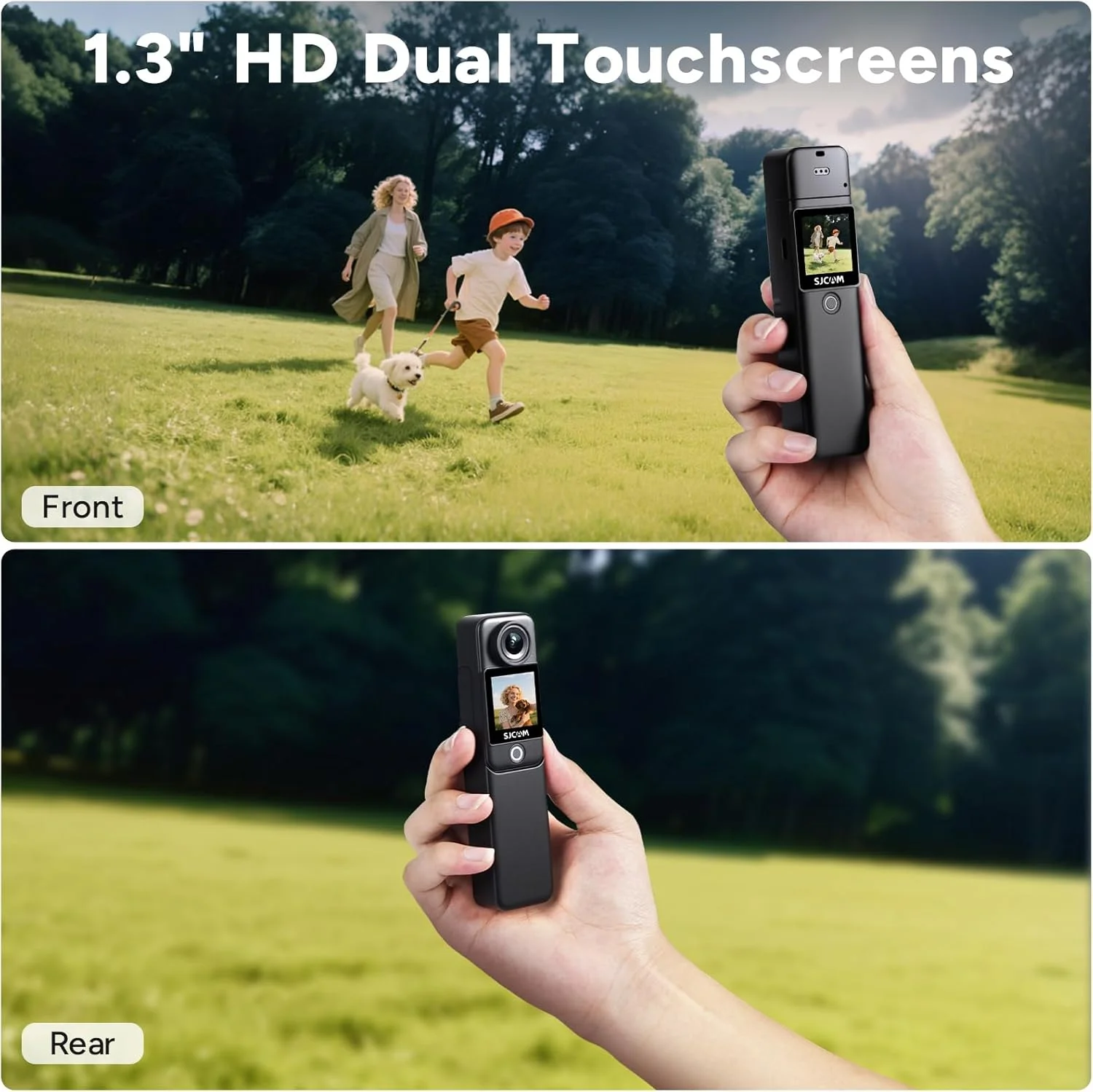 دوربین اکشن SJCAM C300 4K، عمر باتری 7 ساعته، تثبیت کننده 6 محوره، دوربین ورزشی با صفحه نمایش لمسی دوگانه، ضد آب تا 30 متر، دوربین ولاگینگ با کیت لوازم جانبی، مشکی، هدیه با کارت 64 گیگابایتی