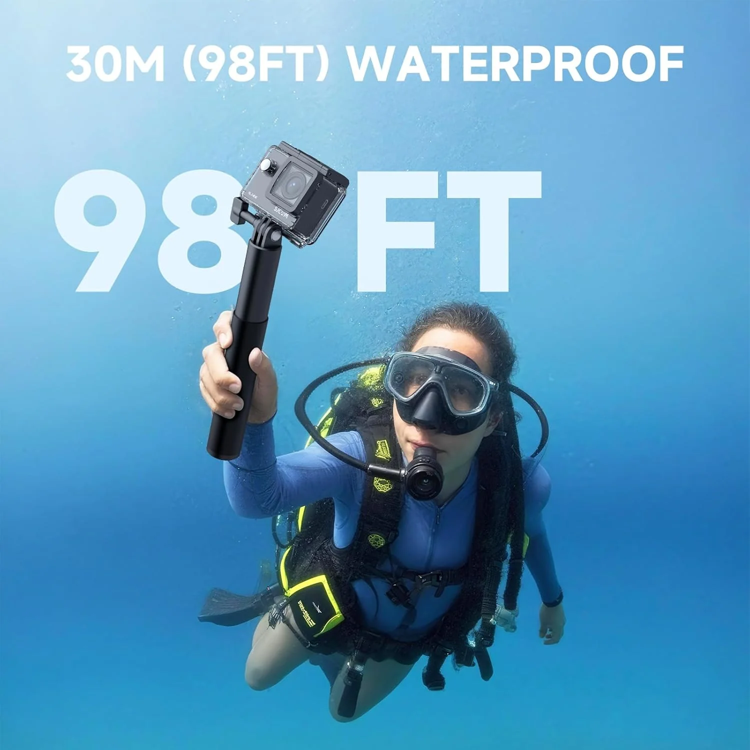دوربین اکشن SJCAM SJ4000 4K30FPS 40MP WiFi، Ultra HD با EIS 170°FOV زوم 5X ضد آب 30 متری به همراه 2 باتری، کارت SD 32 گیگابایتی و کیت لوازم جانبی کلاه ایمنی دوربین اکشن SJCAM SJ4000 4K30FPS 40MP WiFi، Ultra HD با EIS 170°FOV زوم 5X ضد آب 30 متری به همراه 2 باتری، کارت SD 32 گیگابایتی و کیت لوازم جانبی کلاه ایمنی