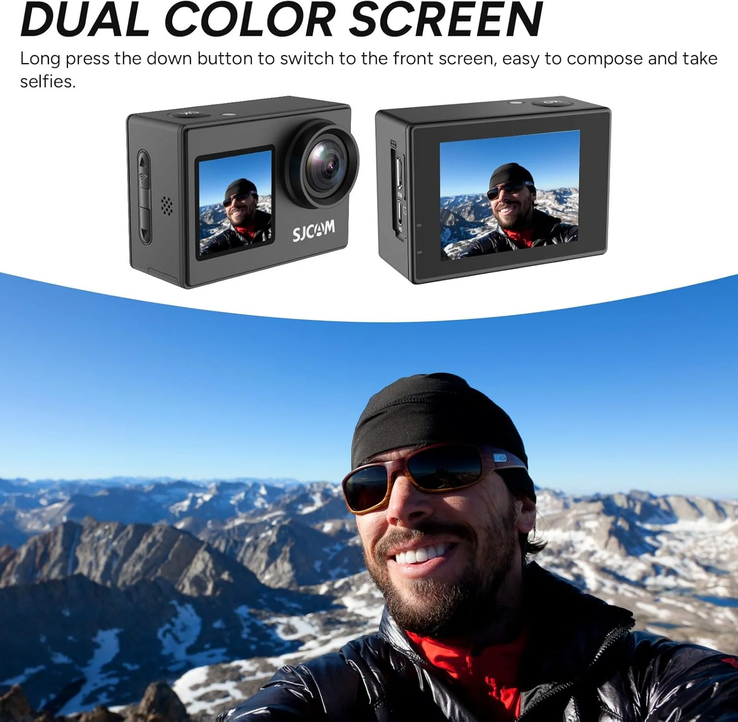 دوربین اکشن ارتقا یافته SJCAM SJ4000 با صفحه نمایش دوگانه 4K30FPS Ultra HD دوربین ضد آب زیر آب 170 درجه زاویه دید گسترده دوربین کلاه ایمنی WiFi با 2 باتری و لوازم جانبی برای موتورسیکلت ولاگ
