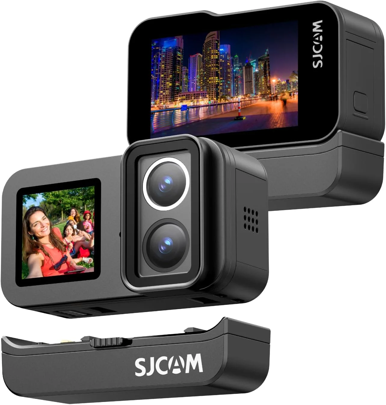 دوربین اکشن SJCAM SJ20 4K، لنز دوگانه F2.0/F1.3، میدان دید 154 درجه HDR، نور کم، باتری 1850mAh، تثبیت کننده، ضد آب، زوم 8X، کیت های کلاه ایمنی، پشتیبانی از میکروفون خارجی و کنترل از راه دور