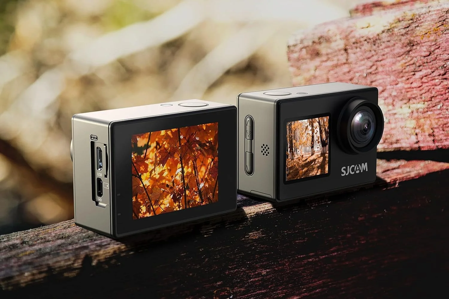 دوربین اکشن SJCAM SJ4000 با دو صفحه نمایش 4K 30FPS/16MP WiFi | زاویه دید فوق عریض 170 درجه | LCD 2.0 اینچی LTPS + صفحه نمایش دوگانه 1.3 اینچی | ضد آب تا 30 متر با کیس ضد آب | مشکی