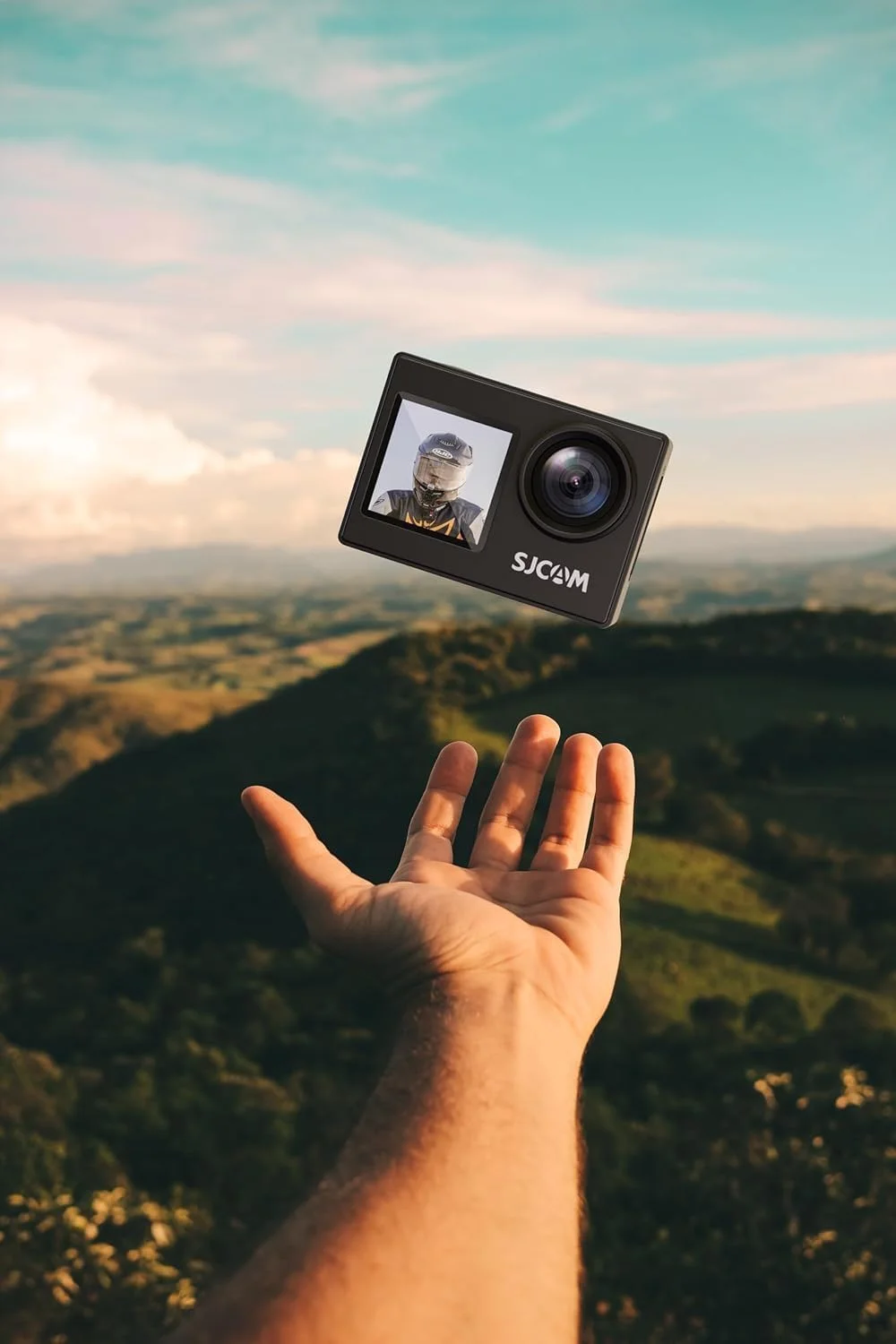 دوربین اکشن SJCAM SJ4000 با دو صفحه نمایش 4K 30FPS/16MP WiFi | زاویه دید فوق عریض 170 درجه | LCD 2.0 اینچی LTPS + صفحه نمایش دوگانه 1.3 اینچی | ضد آب تا 30 متر با کیس ضد آب | مشکی