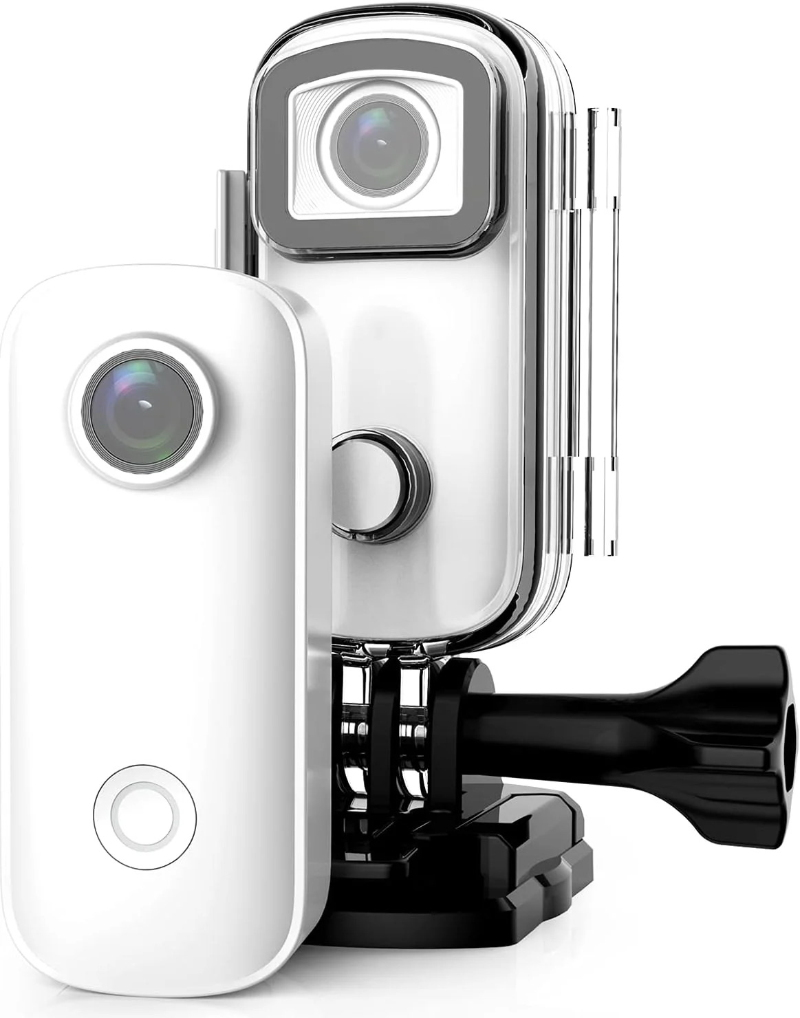 دوربین اکشن SJCAM C100 با کیفیت 1080P و سرعت 30 فریم بر ثانیه، ضد آب تا عمق 30 متر، بدنه مغناطیسی | وای فای 2.4 گیگاهرتز | پورت Micro-USB | حالت منظره | حالت پرتره | وب کم | سفید