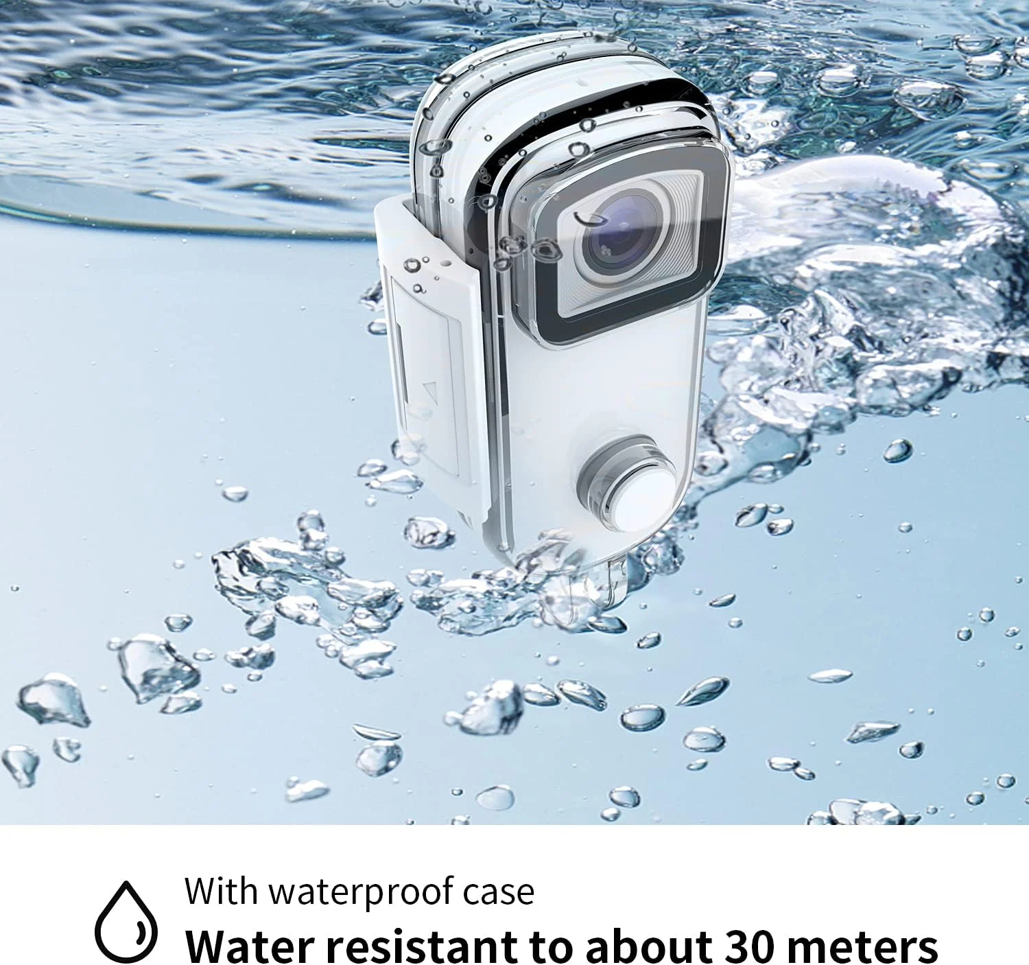 دوربین اکشن SJCAM C100 با کیفیت 1080P و سرعت 30 فریم بر ثانیه، ضد آب تا عمق 30 متر، بدنه مغناطیسی | وای فای 2.4 گیگاهرتز | پورت Micro-USB | حالت منظره | حالت پرتره | وب کم | سفید