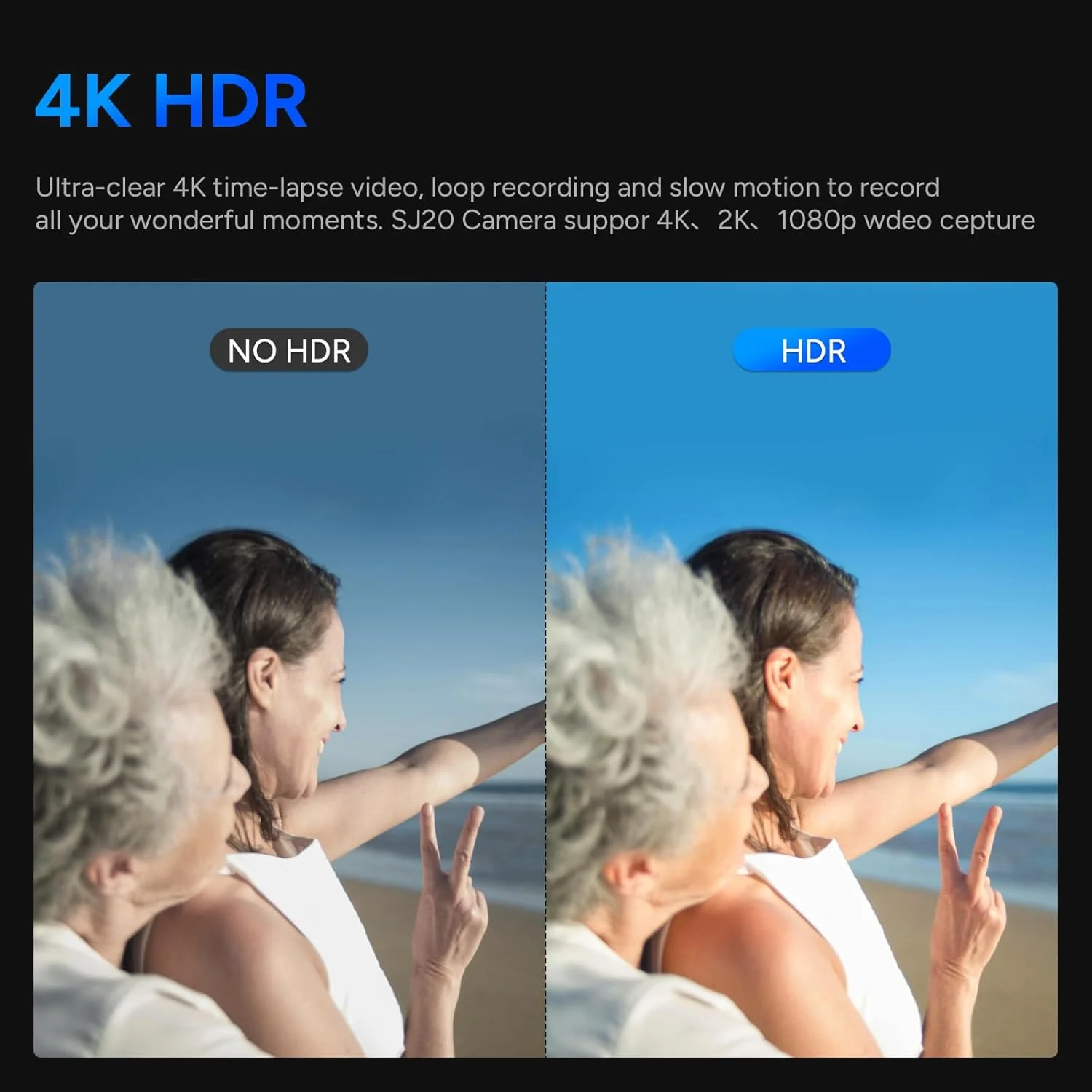 دوربین اکشن SJCAM SJ20 4K، لنز دوگانه F2.0/F1.3، میدان دید 154 درجه HDR، نور کم، باتری 1850mAh، تثبیت کننده، ضد آب، زوم 8X، کیت های کلاه ایمنی، پشتیبانی از میکروفون خارجی و کنترل از راه دور