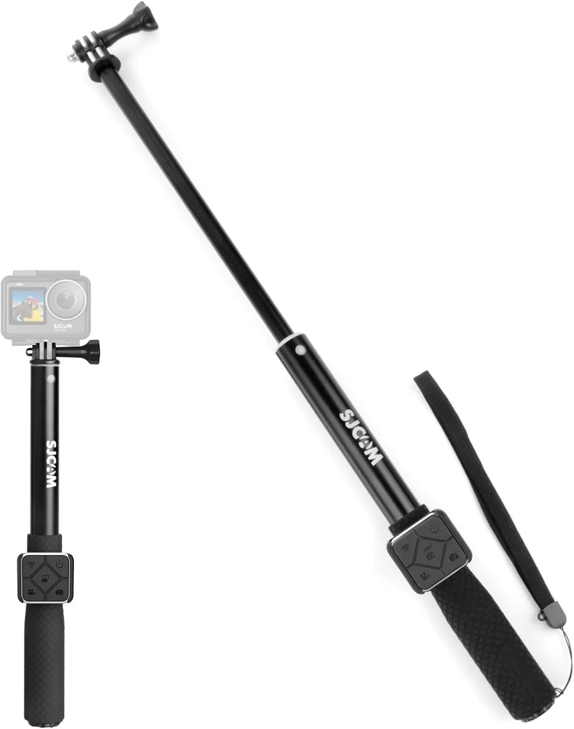 ریموت کنترل دوربین اکشن SJCAM به همراه مونوپاد سلفی، سازگار با SJ20 SJ11 SJ10Pro SJ8Pro C300 C200Pro C200 (ناسازگار با SJ6Pro C110+ C100+)