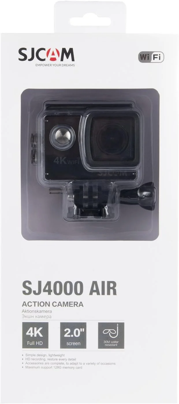 دوربین ورزشی SJCAM SJ4000 Air 4K Full HD WiFi ضد آب تا 30 متر به همراه دوربین فیلمبرداری DV ضد آب 16 مگاپیکسل