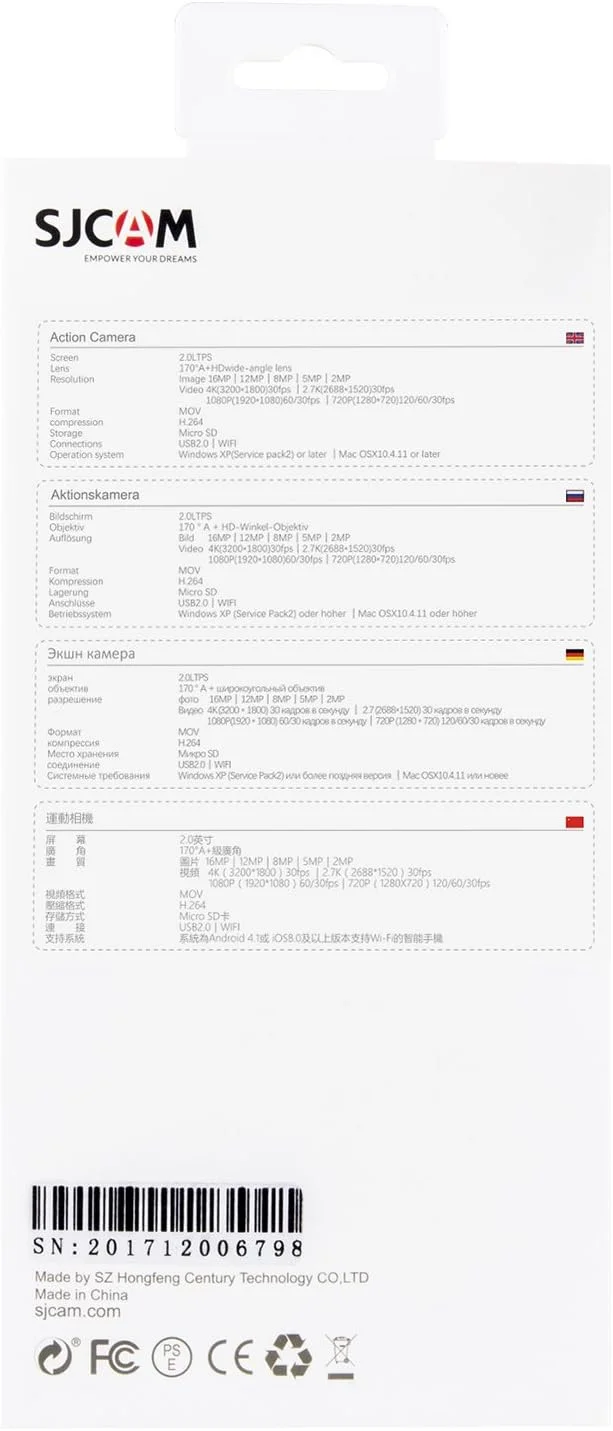 دوربین ورزشی SJCAM SJ4000 Air 4K Full HD WiFi ضد آب تا 30 متر به همراه دوربین فیلمبرداری DV ضد آب 16 مگاپیکسل