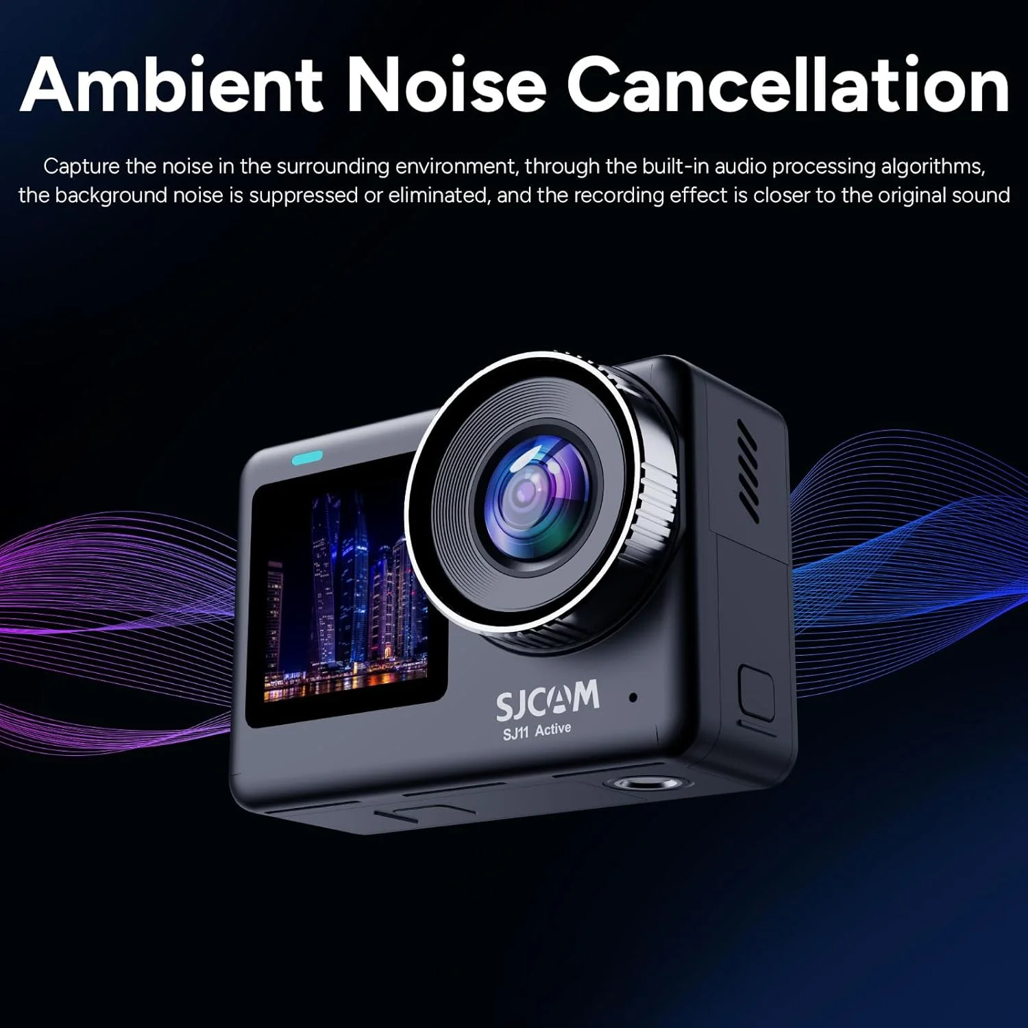 دوربین اکشن 4K SJCAM SJ11، ضد آب تا عمق 30 متر، دوربین کلاه کاسکت موتور سیکلت، تثبیت کننده OIS+EIS، میدان دید فوق العاده با Active HDR، وای فای 5G، دوربین ورزشی کنترل از راه دور با کیت های کلاه ایمنی