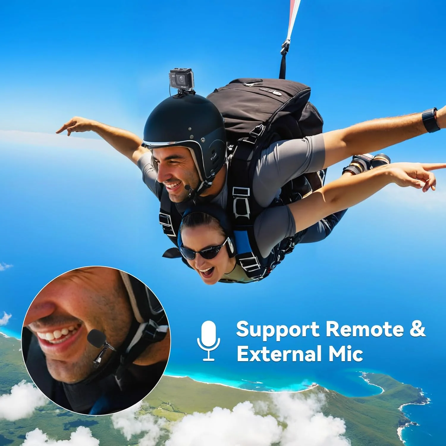 دوربین اکشن SJCAM SJ8PRO 4K60fps با تثبیت کننده، زاویه دید گسترده 170 درجه، دوربین ضد آب 131 فوتی با کنترل از راه دور، زوم آهسته 8X، دوربین ضد آب کلاه ایمنی برای موتور سیکلت/غواصی، صفحه لمسی