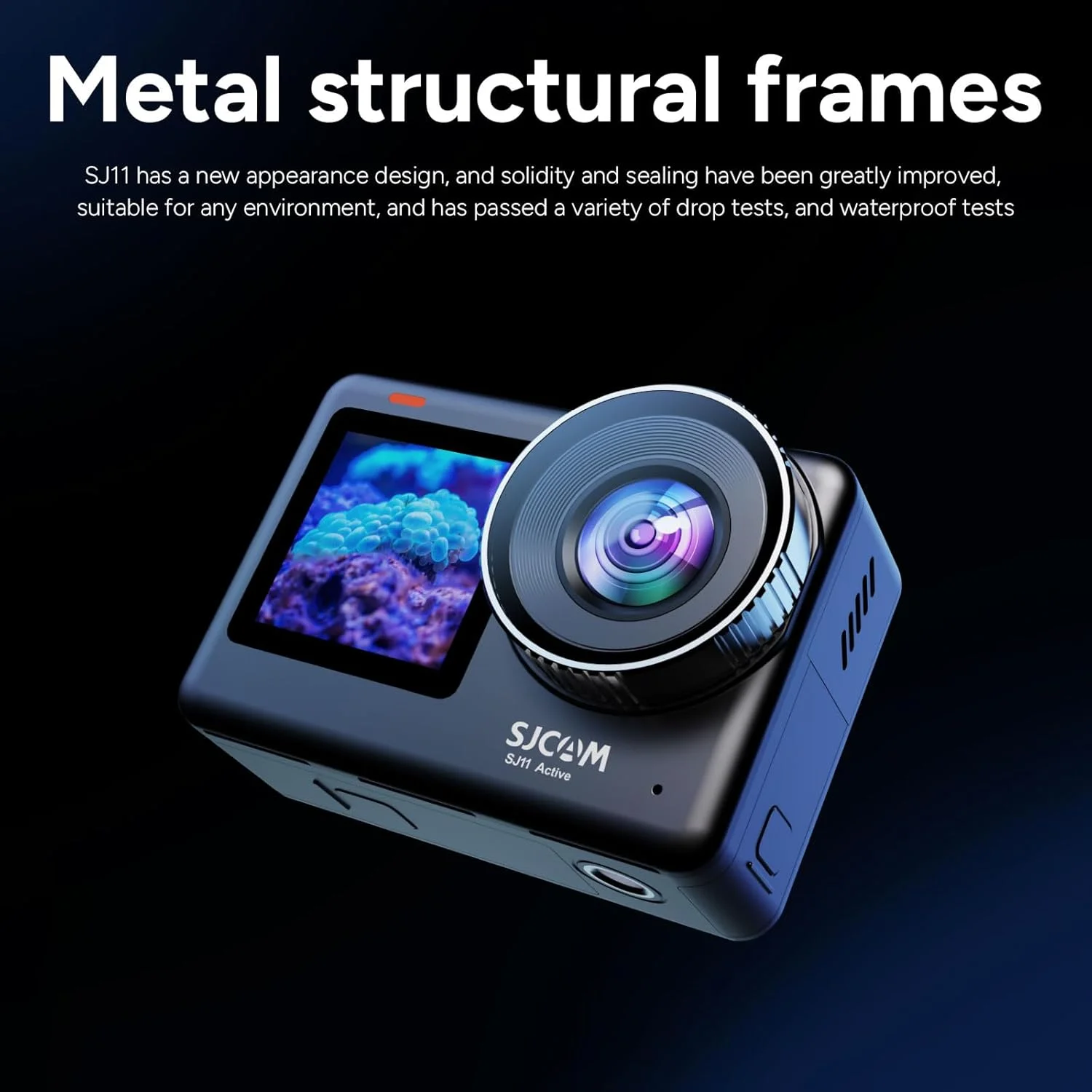 دوربین اکشن 4K SJCAM SJ11، ضد آب تا عمق 30 متر، دوربین کلاه کاسکت موتور سیکلت، تثبیت کننده OIS+EIS، میدان دید فوق العاده با Active HDR، وای فای 5G، دوربین ورزشی کنترل از راه دور با کیت های کلاه ایمنی