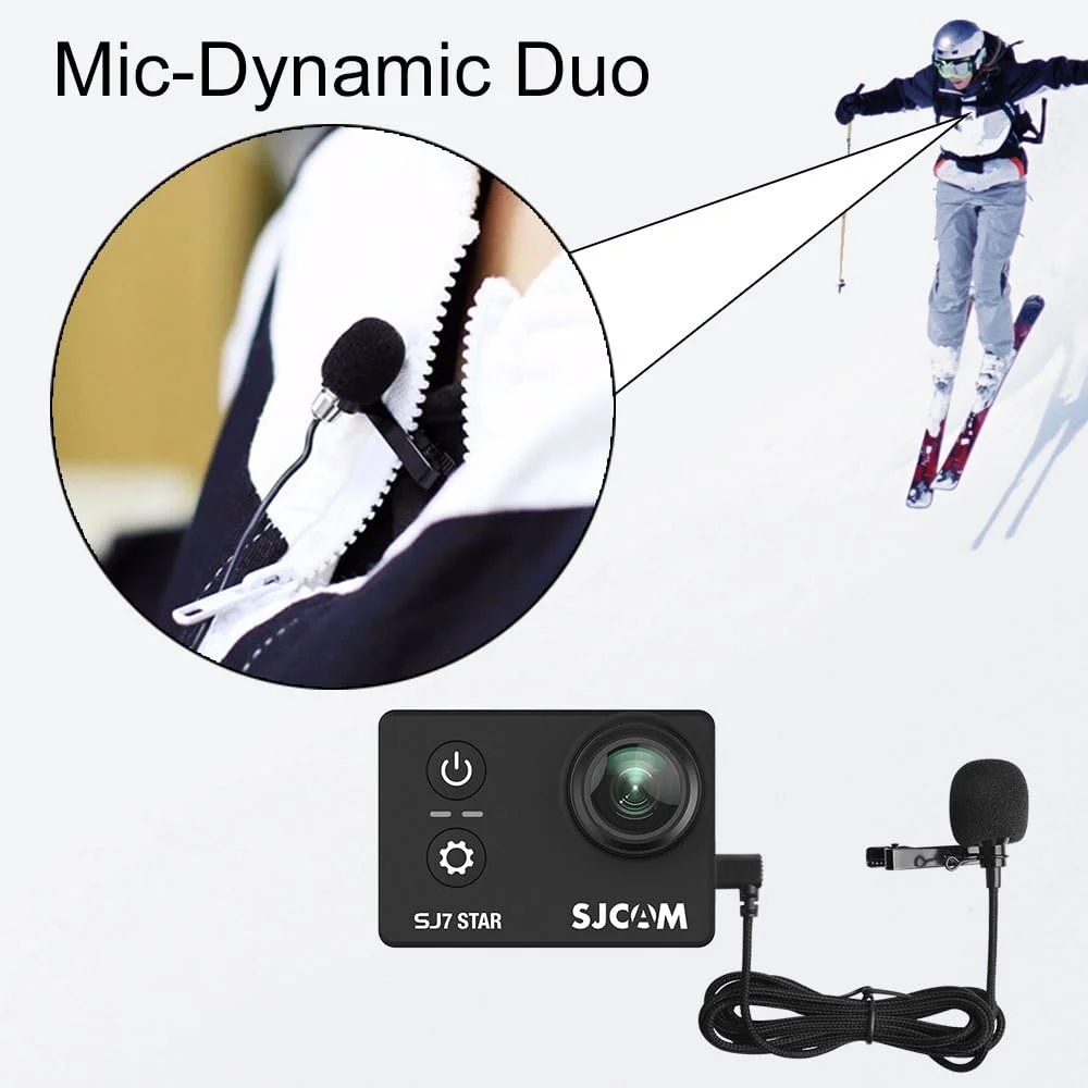 دوربین ورزشی SJCAM SJ6K 4K WiFi ضد آب با دو صفحه نمایش، دوربین اکشن زیر آب با صفحه لمسی 2.0 اینچی/ صفحه نمایش LCD جلویی 0.9 اینچی، زاویه باز و تثبیت کننده ژیروسکوپ