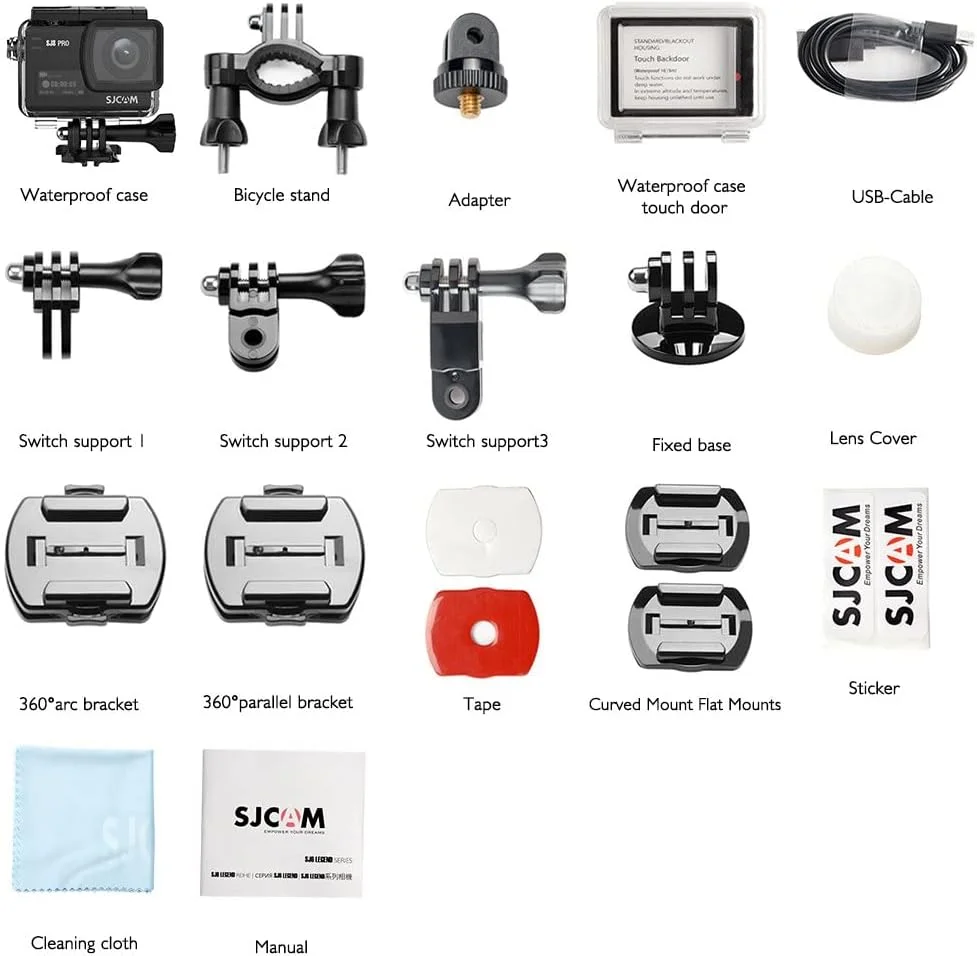 دوربین اکشن SJCAM SJ8 با دو صفحه نمایش 4K30، ضد آب تا عمق 40 متری، صفحه لمسی، کنترل از راه دور، پشتیبانی از میکروفون خارجی