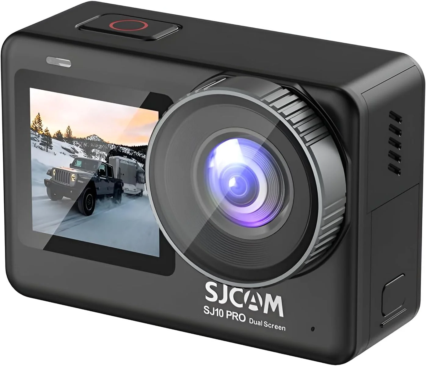 دوربین اکشن SJCAM SJ10 PRO با صفحه نمایش دوگانه 4K/60fps | صفحه نمایش دوگانه 2.33 اینچی + 1.3 اینچی | تثبیت کننده ژیروسکوپی | ضد آب تا عمق 30 متری با کیس ضد آب | ضبط با کیفیت بالا | لنزهای شیشه ای 7 لایه | مشکی