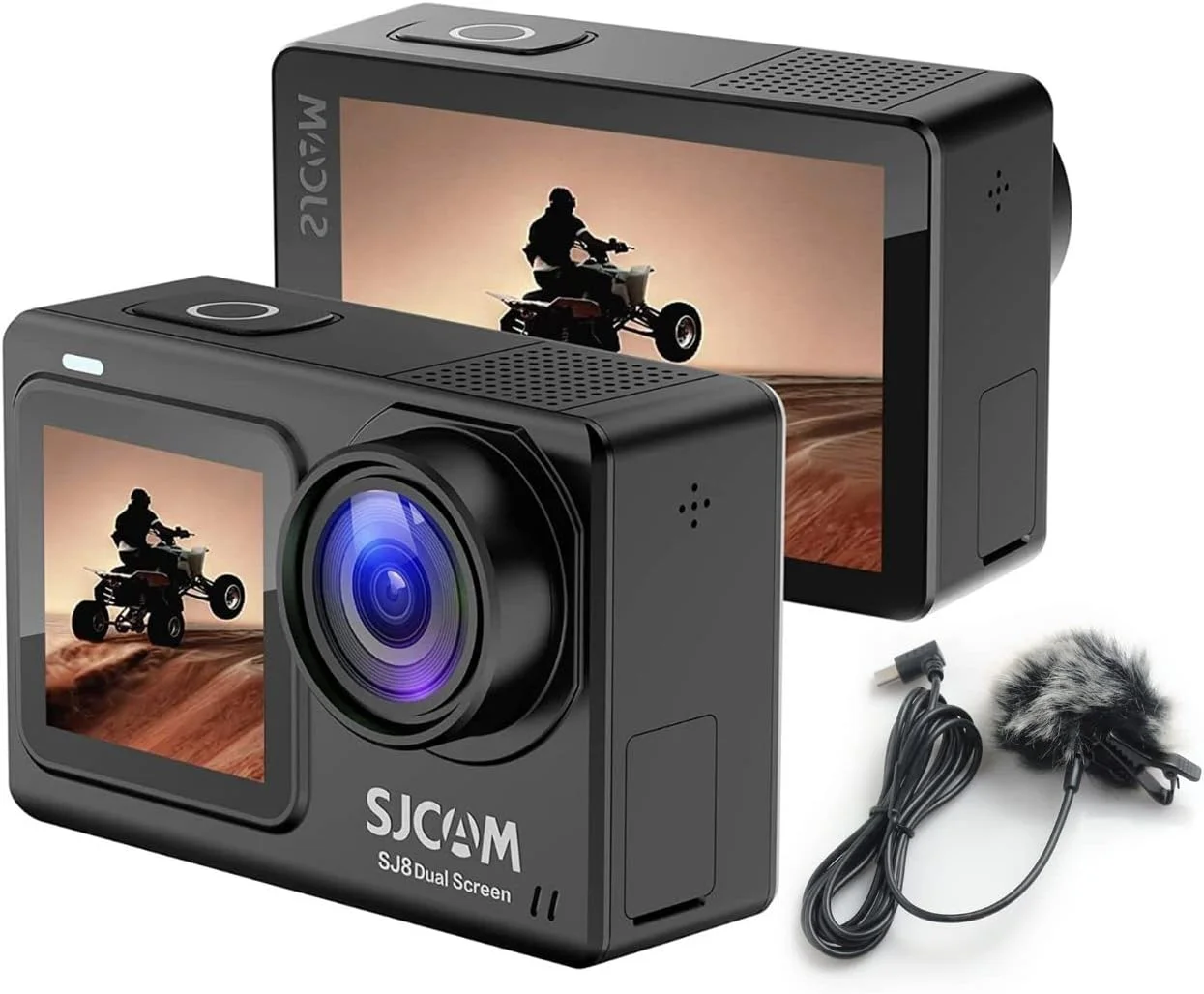 دوربین ورزشی اکشن SJCAM SJ8 با دو صفحه نمایش 16 مگاپیکسل 4K30fps به همراه میکروفون | صفحه نمایش لمسی دوگانه 2.33 اینچی | زاویه دید عریض 140 درجه | دید در شب فوق العاده | ضد آب تا 30 متر | دوربین دیجیتال ولاگ | مشکی