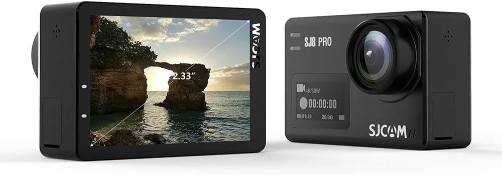 دوربین اکشن SJCAM SJ8 با دو صفحه نمایش 4K30، ضد آب تا عمق 40 متری، صفحه لمسی، کنترل از راه دور، پشتیبانی از میکروفون خارجی