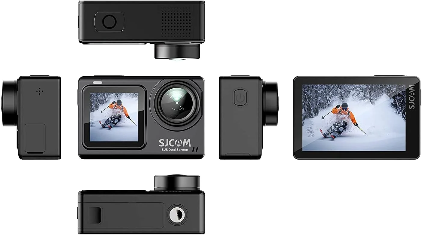 دوربین ورزشی اکشن SJCAM SJ8 با دو صفحه نمایش 16 مگاپیکسل 4K30fps به همراه میکروفون | صفحه نمایش لمسی دوگانه 2.33 اینچی | زاویه دید عریض 140 درجه | دید در شب فوق العاده | ضد آب تا 30 متر | دوربین دیجیتال ولاگ | مشکی