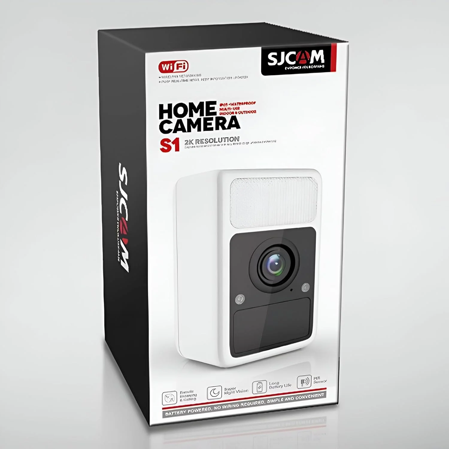 دوربین خانگی SJCAM S1 2K/15fps | ضد آب IP65 | دید در شب فوق العاده | سنسور مادون قرمز | زاویه ترموانداکسیون 143 درجه | نصب بی سیم | دوربین امنیتی | سفید دوربین خانگی SJCAM S1 2K/15fps | ضد آب IP65 | دید در شب فوق العاده | سنسور مادون قرمز | زاویه ترموانداکسیون 143 درجه | نصب بی سیم | دوربین امنیتی | سفید