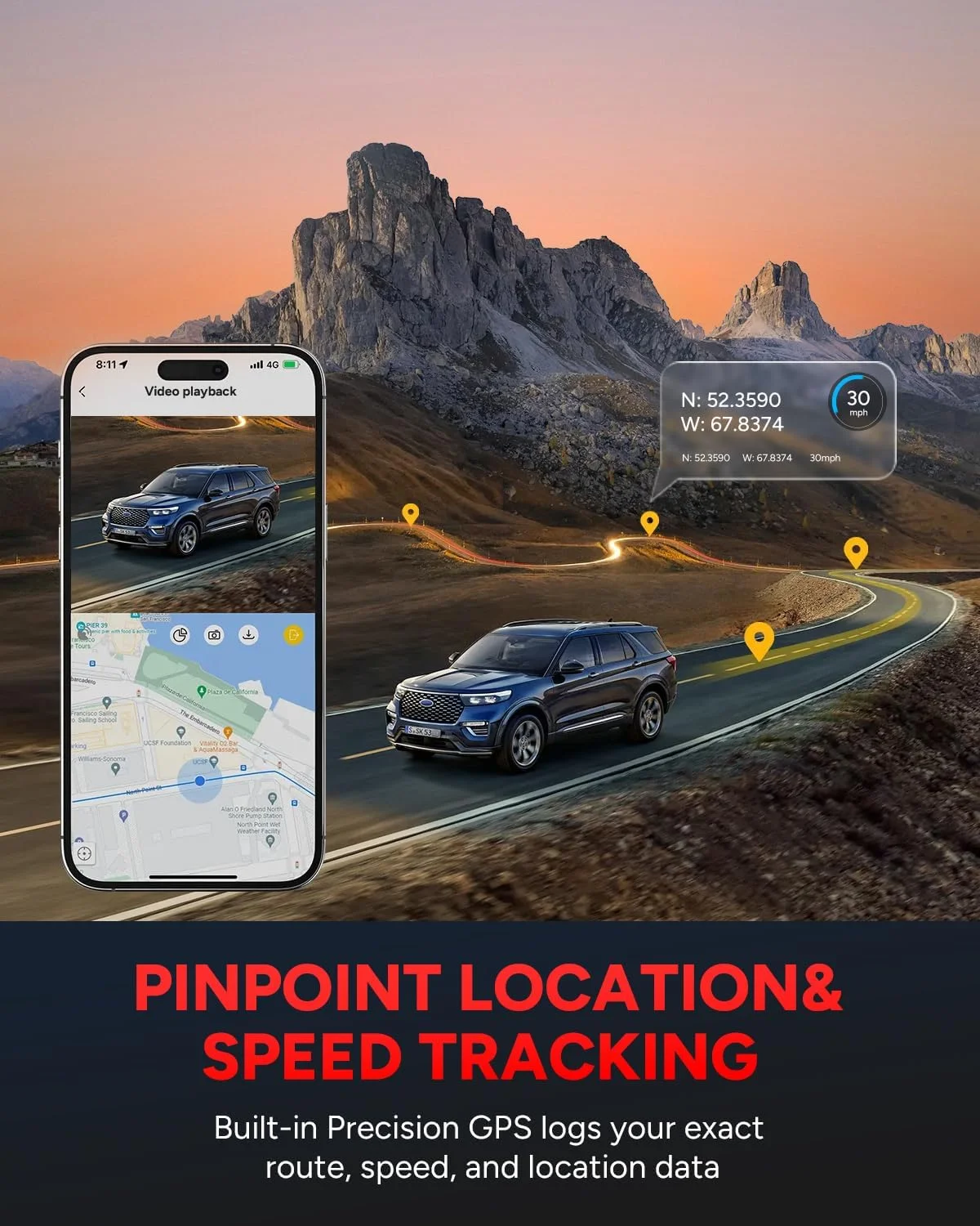 دوربین داشبورد SJCAM M60 4K، مجهز به STARVIS 2 HDR، دید در شب IMX678، دوربین جلو و عقب، GPS/WiFi/G-Sensor داخلی، حالت پارک ضبط 24/7، 2 کاناله دوربین داشبورد SJCAM M60 4K، مجهز به STARVIS 2 HDR، دید در شب IMX678، دوربین جلو و عقب، GPS/WiFi/G-Sensor داخلی، حالت پارک ضبط 24/7، 2 کاناله