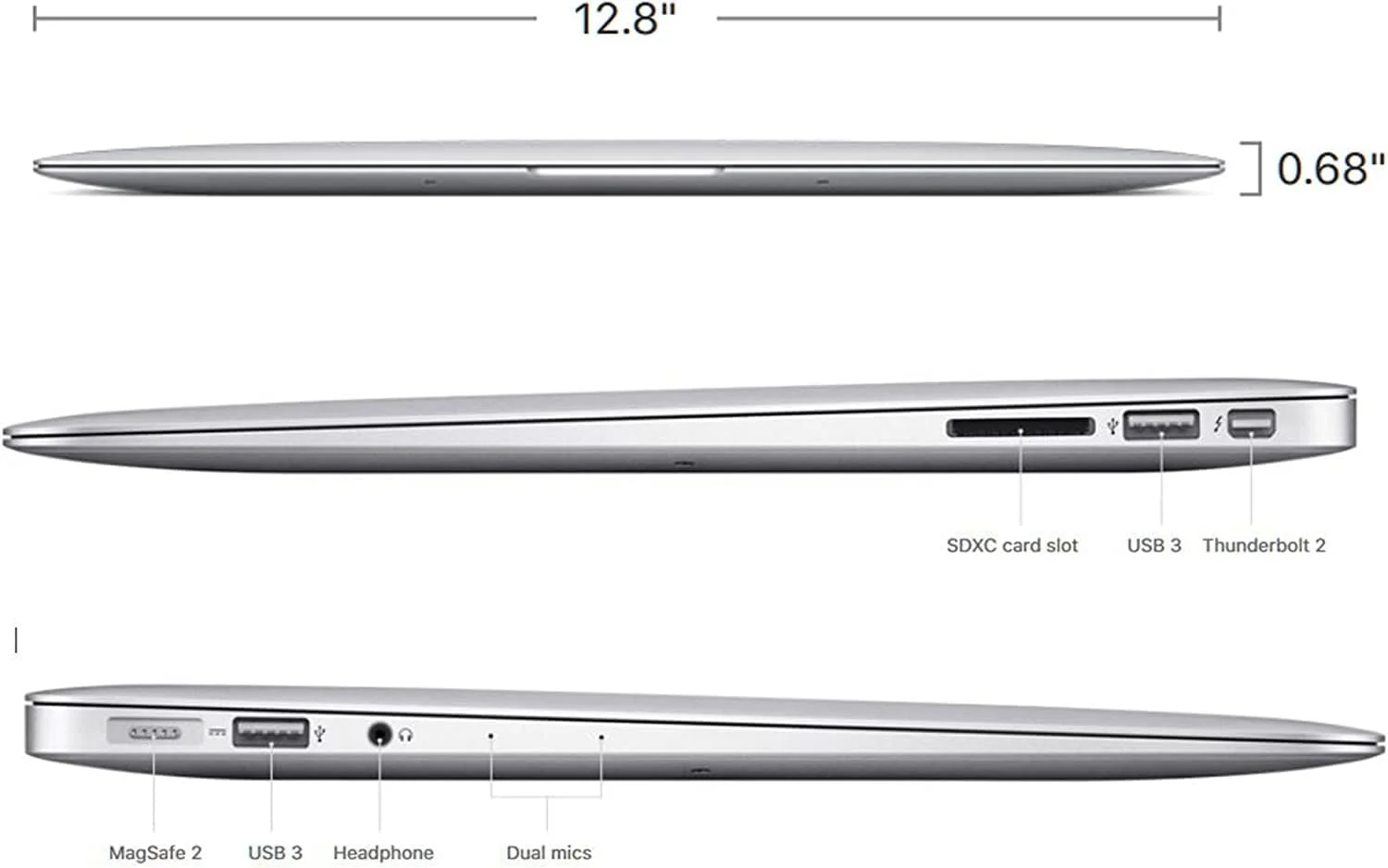 مکبوک ایر 2017 Core i5 | رم 8 گیگابایت، SSD 128 گیگابایت | نمایشگر 13.3 اینچی، 1.8 گیگاهرتز | شارژر برای لپتاپ مکبوک ایر | رنگ نقرهای (بازسازی شده) مکبوک ایر 2017 Core i5 | رم 8 گیگابایت، SSD 128 گیگابایت | نمایشگر 13.3 اینچی، 1.8 گیگاهرتز | شارژر برای لپتاپ مکبوک ایر | رنگ نقرهای (بازسازی شده)
