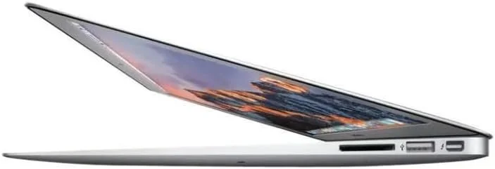 مک بوک ایر A1466 (2017) بازسازی شده - صفحه نمایش 13 اینچی - پردازنده Intel Core i5 - رم 8 گیگابایت - حافظه SSD 256 گیگابایت - سیستم عامل نقره ای mac OS - باریک و سبک - همراه با شارژر اصلی