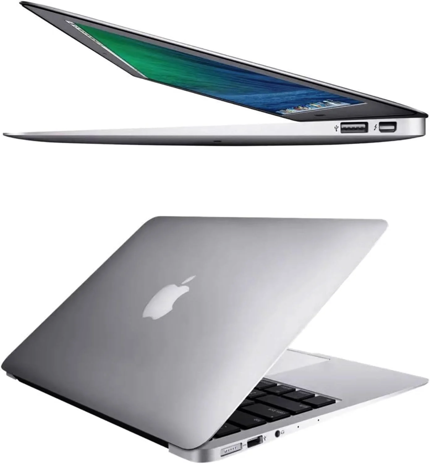 مک‌بوک ایر، پردازنده Core i5 مدل 2015، رم 4 گیگابایت، حافظه SSD 120 گیگابایت، نمایشگر 11 اینچی، لپ‌تاپ باریک و سبک - تجدید شده