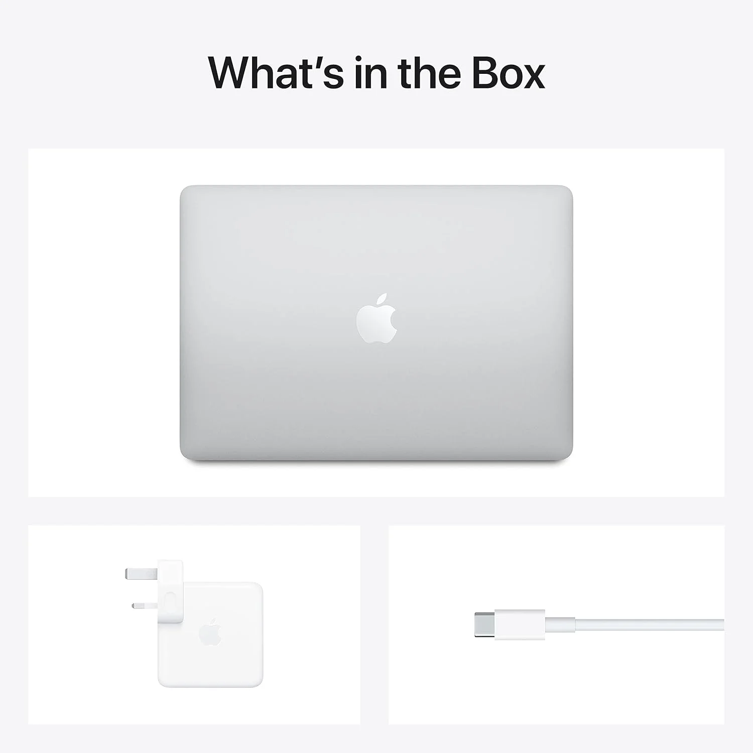 لپ تاپ MacBook Air 2020 اپل (بازسازی شده): تراشه M1، نمایشگر رتینا 13 اینچی، 8 گیگابایت رم، 512 گیگابایت حافظه SSD، صفحه کلید با نور پس زمینه، دوربین FaceTime HD، Touch ID. سازگار با آیفون/آیپد; نقره ای; انگلیسی لپ تاپ MacBook Air 2020 اپل (بازسازی شده): تراشه M1، نمایشگر رتینا 13 اینچی، 8 گیگابایت رم، 512 گیگابایت حافظه SSD، صفحه کلید با نور پس زمینه، دوربین FaceTime HD، Touch ID. سازگار با آیفون/آیپد; نقره ای; انگلیسی