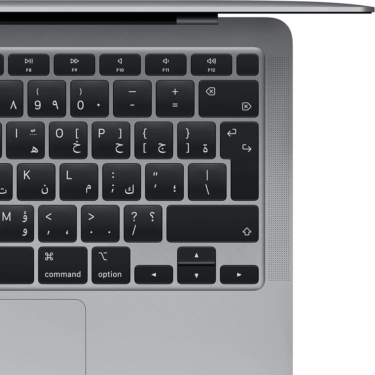 لپ تاپ Apple MacBook Air 2020: تراشه Apple M1، نمایشگر رتینا 13 اینچی، 8 گیگابایت رم، 256 گیگابایت حافظه SSD، صفحه کلید با نور پس زمینه، دوربین FaceTime HD، Touch ID. سازگار با iPhone/iPad; خاکستری فضایی; عربی/انگلیسی