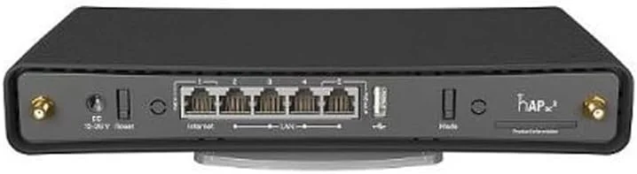 روتر بی سیم دو بانده MikroTik Router hAP ac3 با 5 پورت اترنت گیگابیتی و آنتن های خارجی با بهره بالا